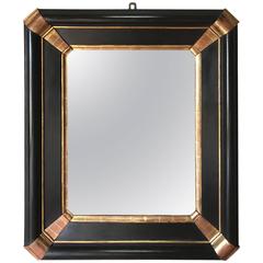 Ebony and Gold Gilt Mirror, Italy, 19th Century 5
