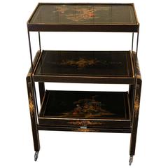 Chinoiserie Three-Tier Tea/Serving Table
