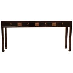 Fine Black Lacquer Console Table 2
