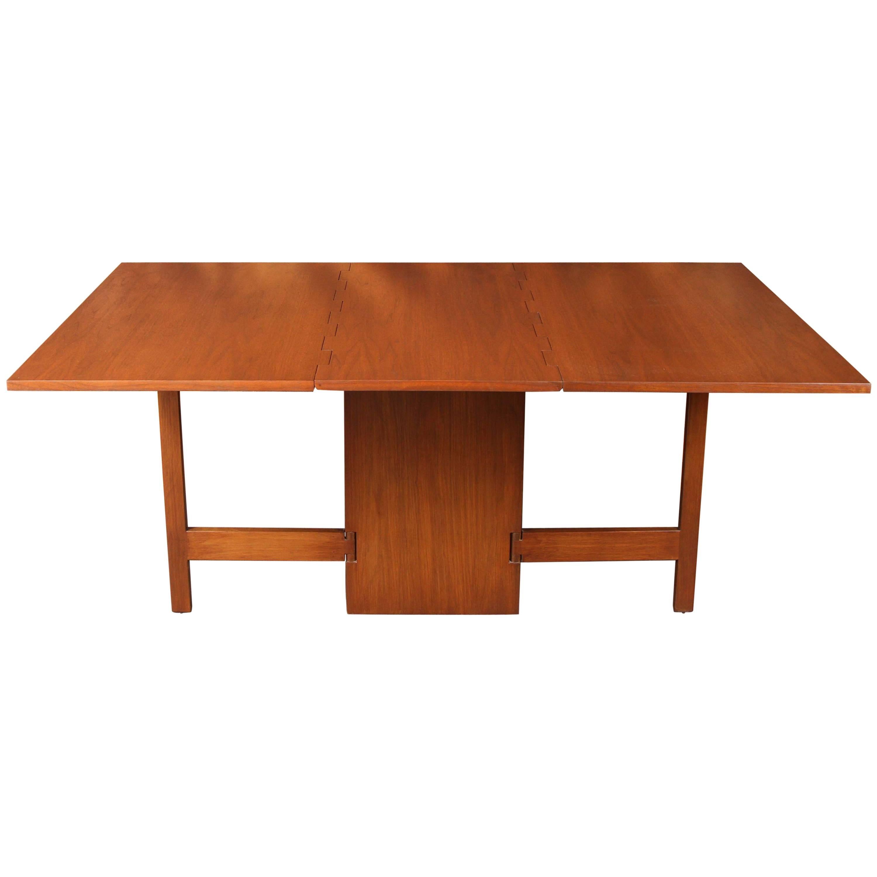 George Nelson for Herman Miller Refinished Walnut Dining Table