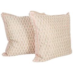 A Pair of Fortuny Fabric Cushions in the Puimette Pattern