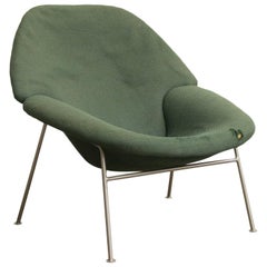 1960, Pierre Paulin, Rare 555 Easy Chair in Original Green Fabric