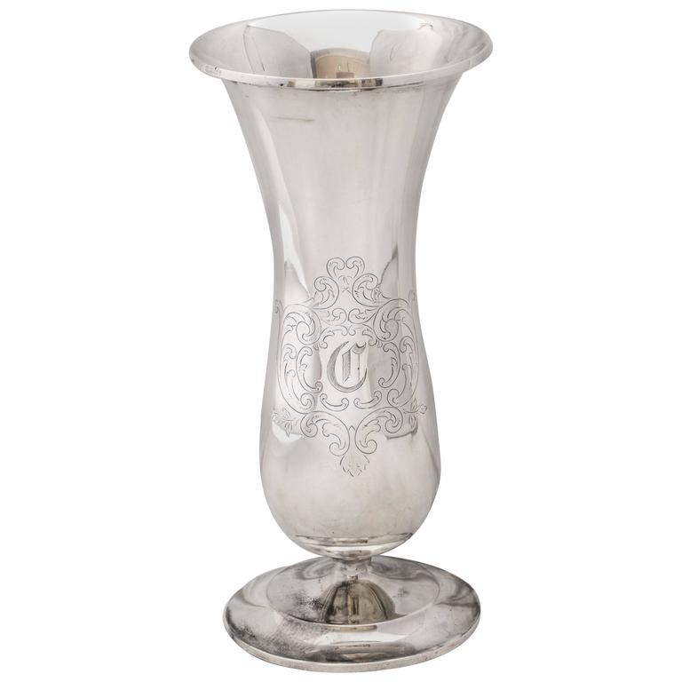Edwardian Sterling Silver Vase For Sale at 1stdibs