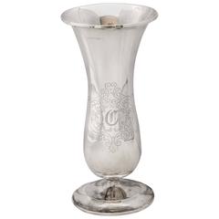 Edwardian Sterling Silver Vase 10