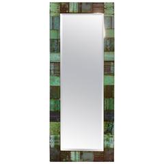Antique Copper Roof Tile Patchwork Full Length Mirror 10