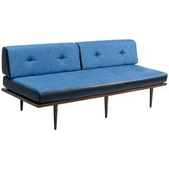 Blue and Black Mid Century Modern Daybed Sofa