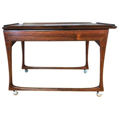 Uncommon J. Ingvar Jensen Rosewood Sliding-Top Bar Cart