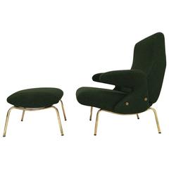 'Delfino' Lounge Chair & Ottoman by Carboni for Arflex, 1954, Very Early Examples