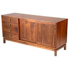 Compact American Walnut Credenza