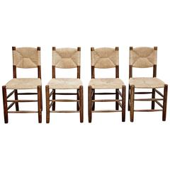 Charlotte Perriand Set of Four Chairs, circa 1950