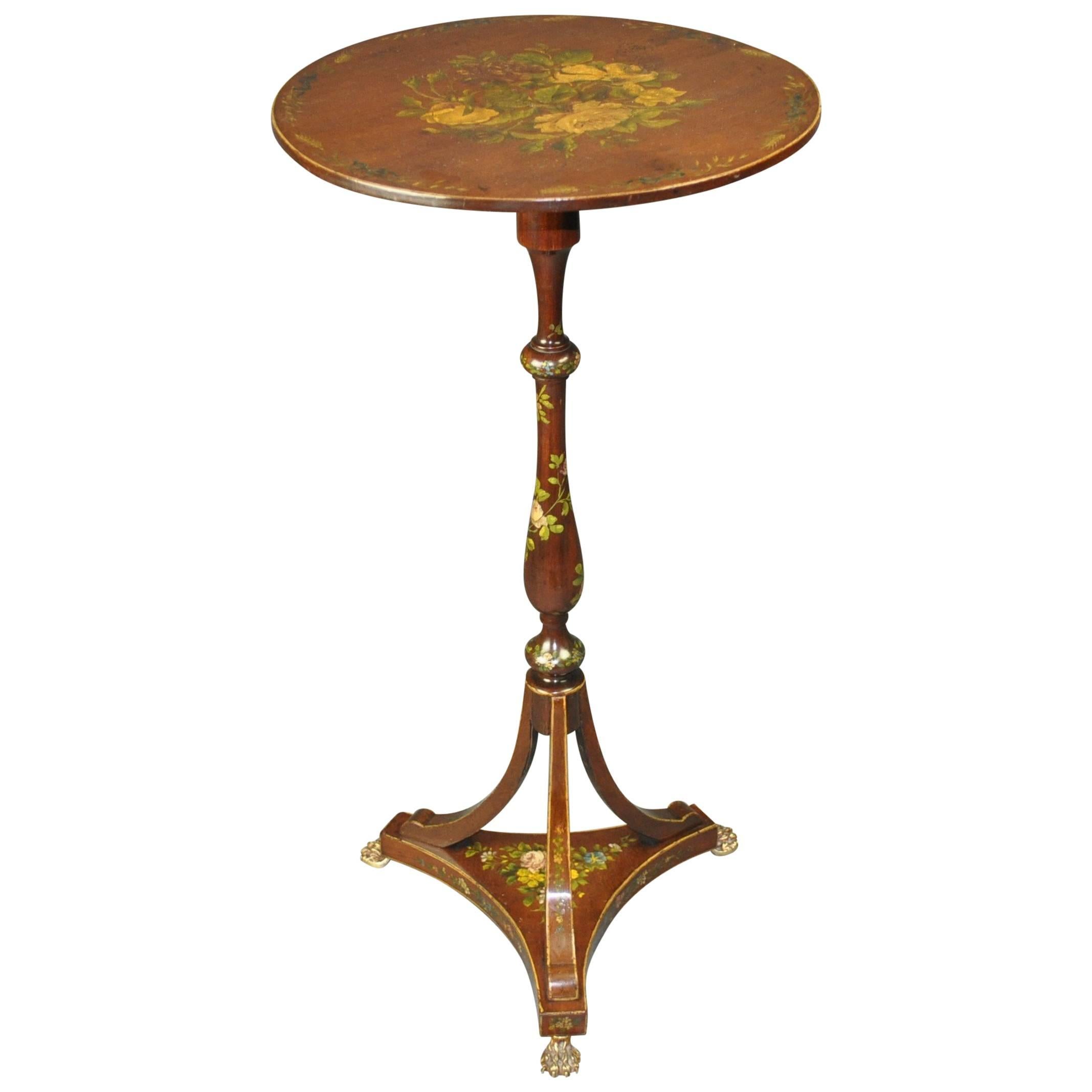 Small Round Lamp or Occasional Table For Sale