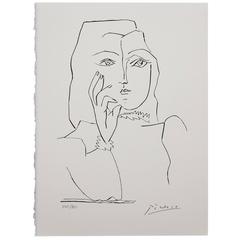 Vintage  Picasso Drawing Lithography of Dora Maar