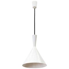 White Pierced Double-Cone Pendant, 1950s 11