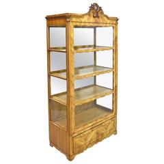19th Century Late Biedermeier or Louis Philippe Display Cabinet in Cherrywood