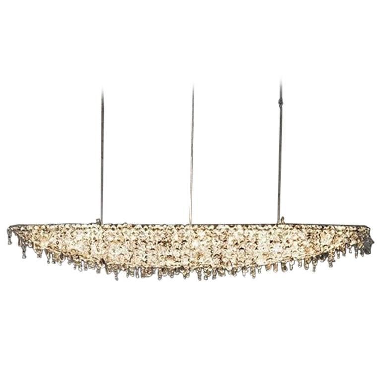 Lolli e Memmoli Ugolino Slim Chandelier Handcrafted in Italy For Sale