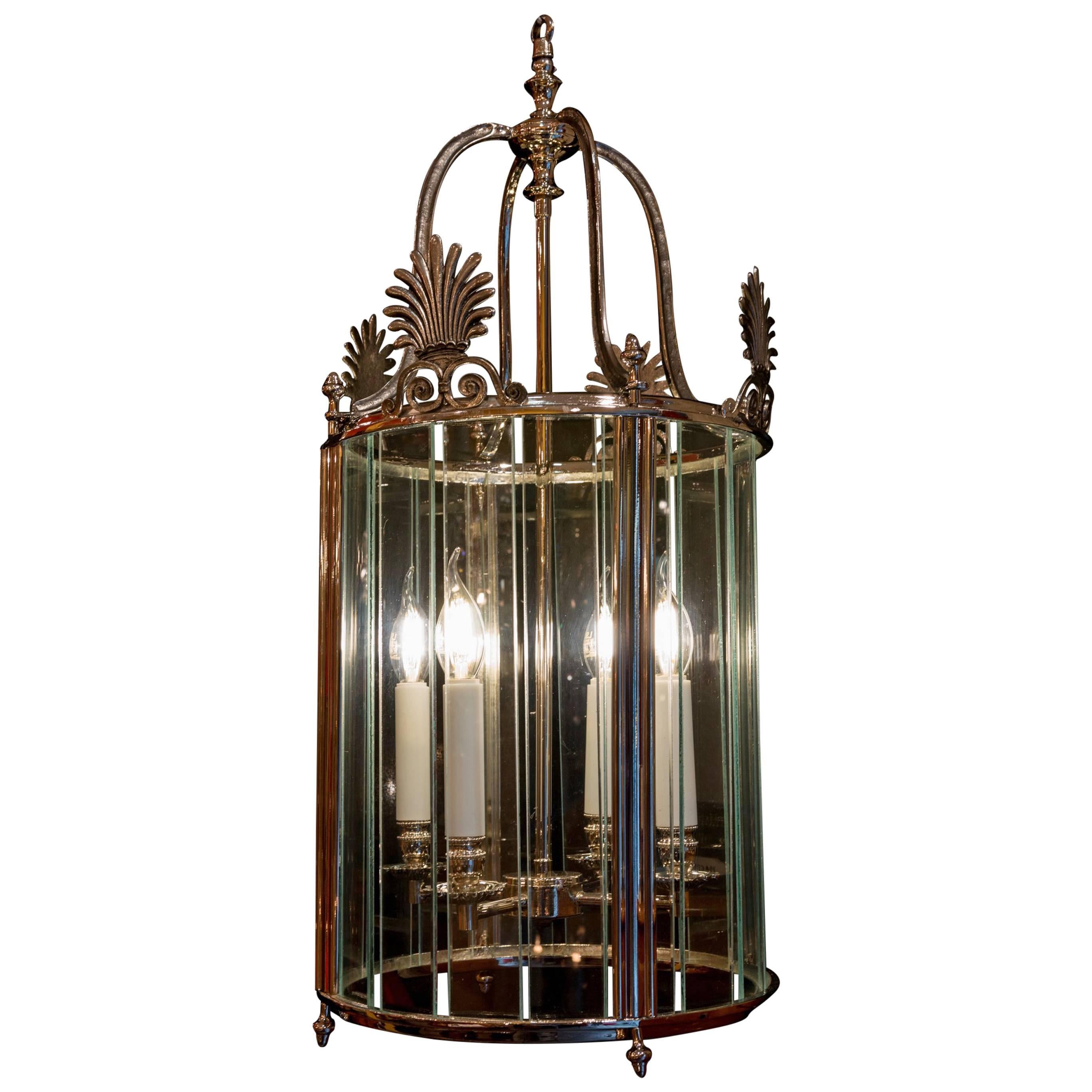 French, Empire Style Silver Plate Lantern, circa 1920