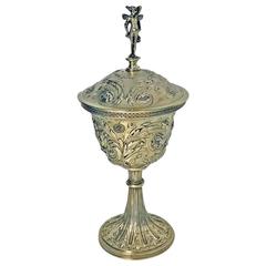 English Silver Gilt Large Goblet London, 1879, Crichton 10