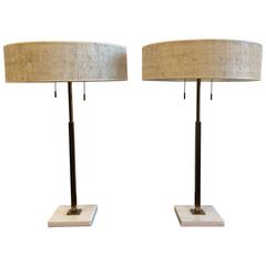 Pair of Modern Stiffel Table Lamps, USA, 1950s