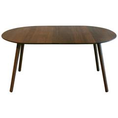 Danish Smoked Oak Oval Dining Table