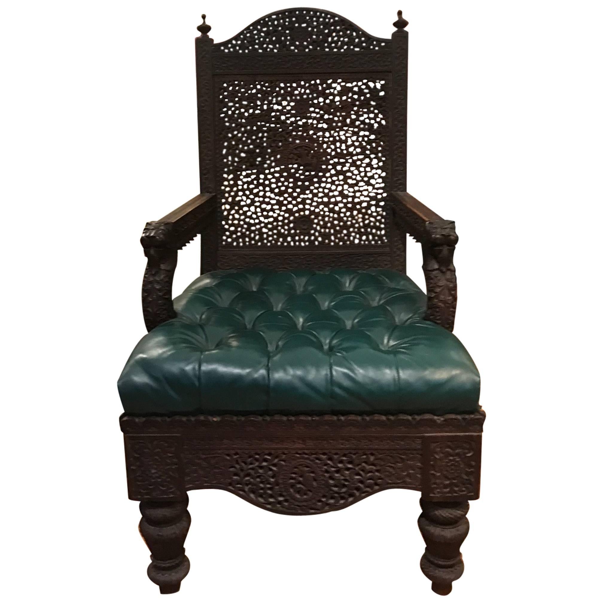 Anglo Indian 19th Century Carved Armchair