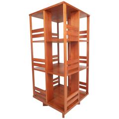 Mid-Century Modern Danish Teak Revolving Bookshelf 12