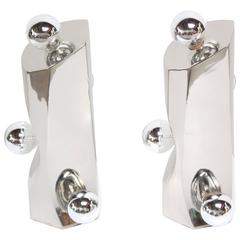 Mid-Century Modern Polished Chrome Free-Form Table Lamps 8