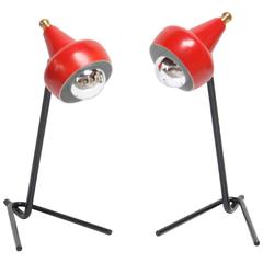Pair of Petite Italian Table Lamps or Wall Sconces 1
