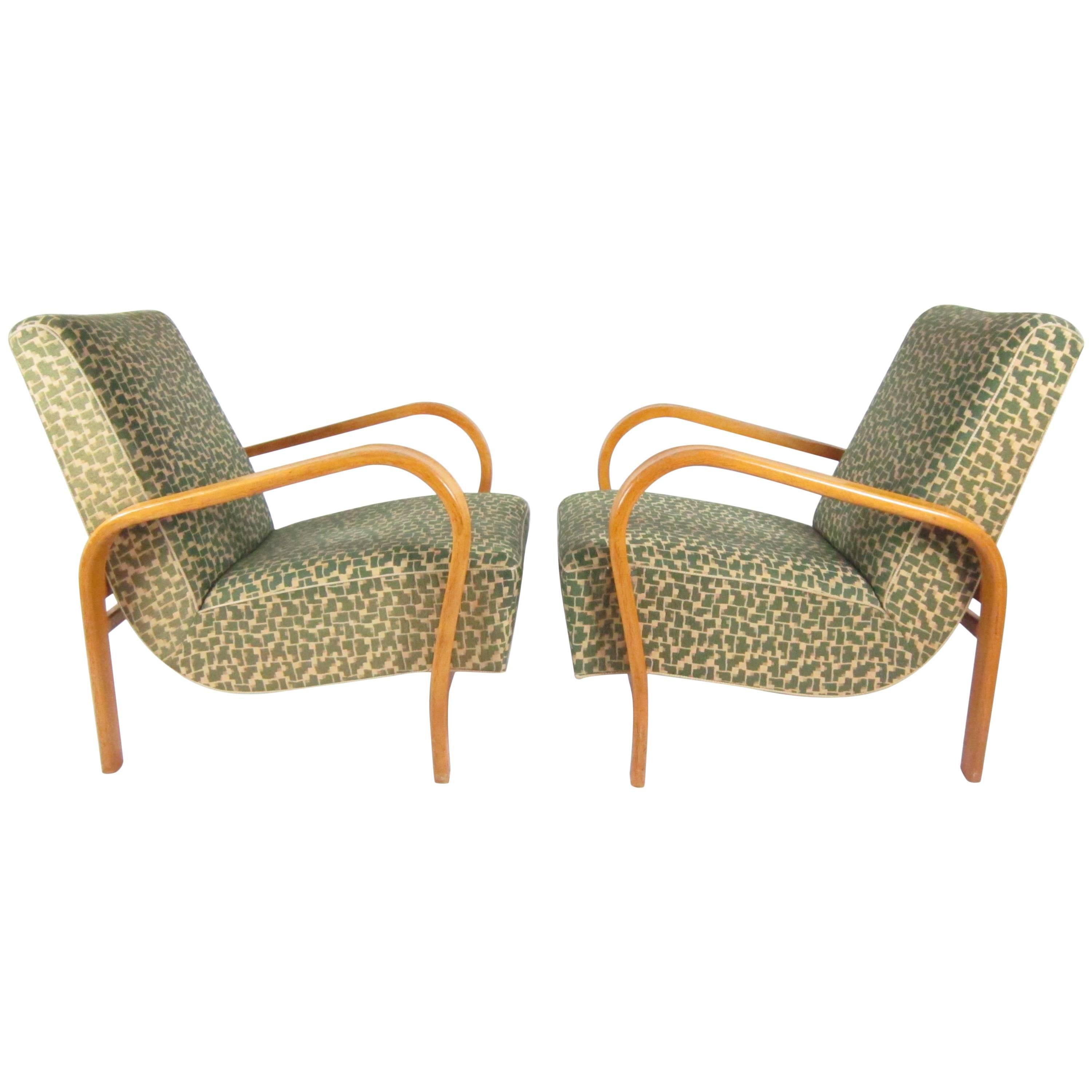 Pair of Armchairs by Jindřich Halabala for UP Závody Brno, the 1940