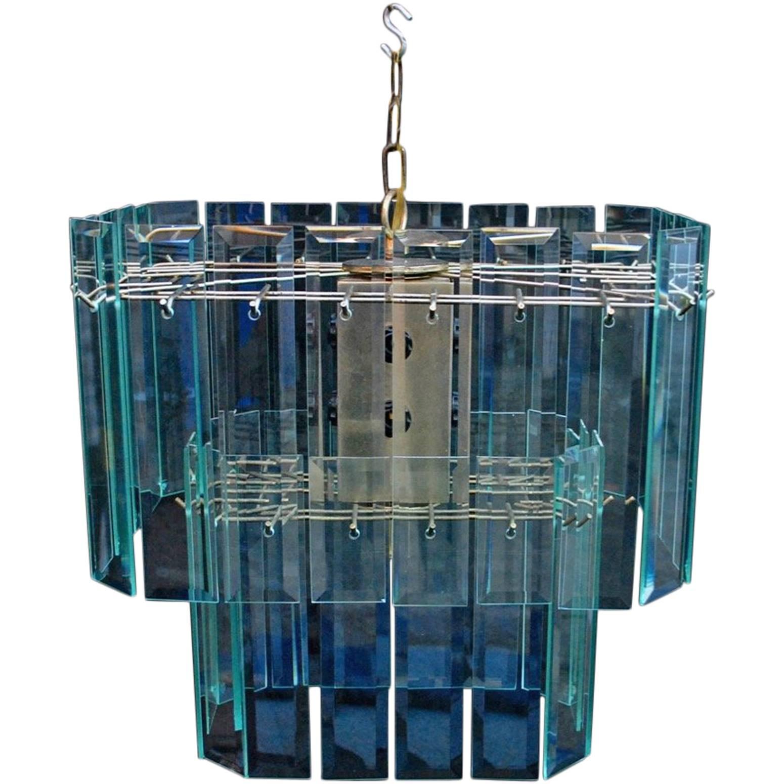 Elegant 1970 Glass Light