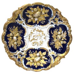 Meissen Cobalt and Gold Cabinet Plate