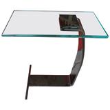Mesa auxiliar de cristal acabado metal DIA Mid-Century Modern