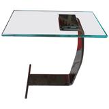 DIA Beistelltisch aus Glas mit Rotguss-Metallic-Finish, Mid-Century Modern