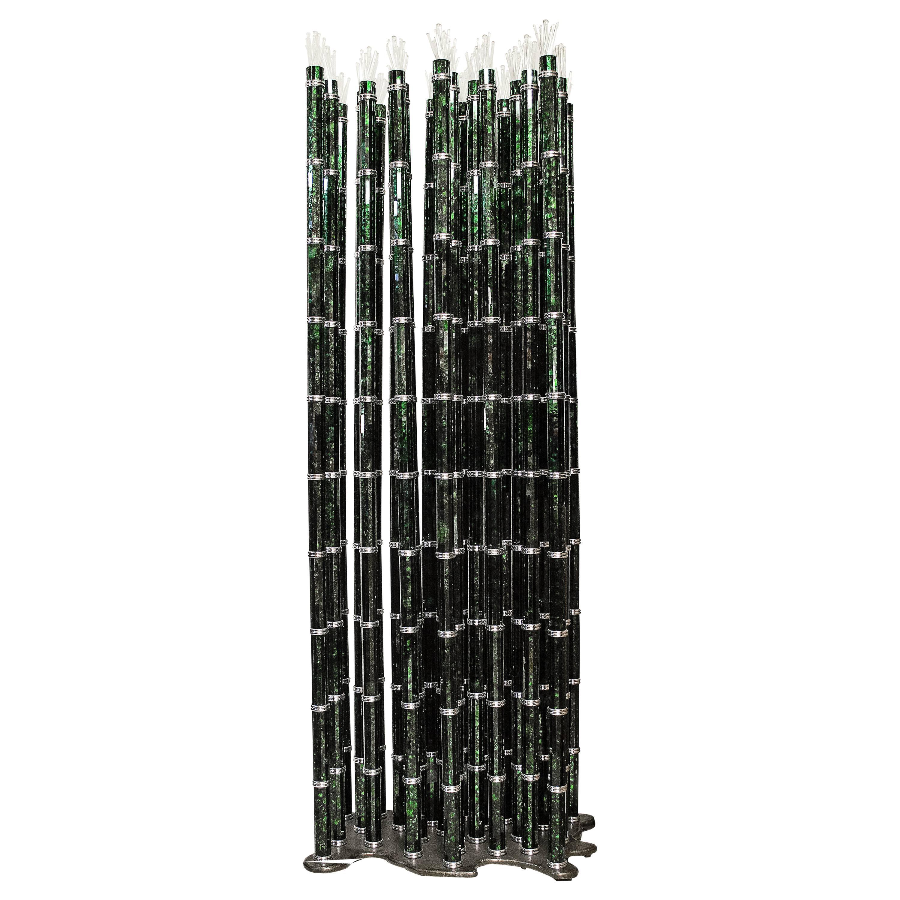 Glass Mosaic Bamboo Sculpture For Sale