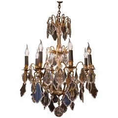 French Louis XV Style, Gilt Bronze and Crystal Chandelier Sign by Baccarat