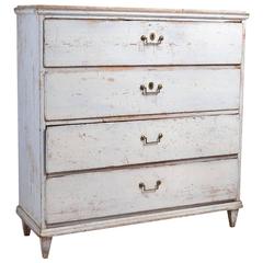 Swedish Provincial Gustavian Bureau from the Early 1800s with Original Paint