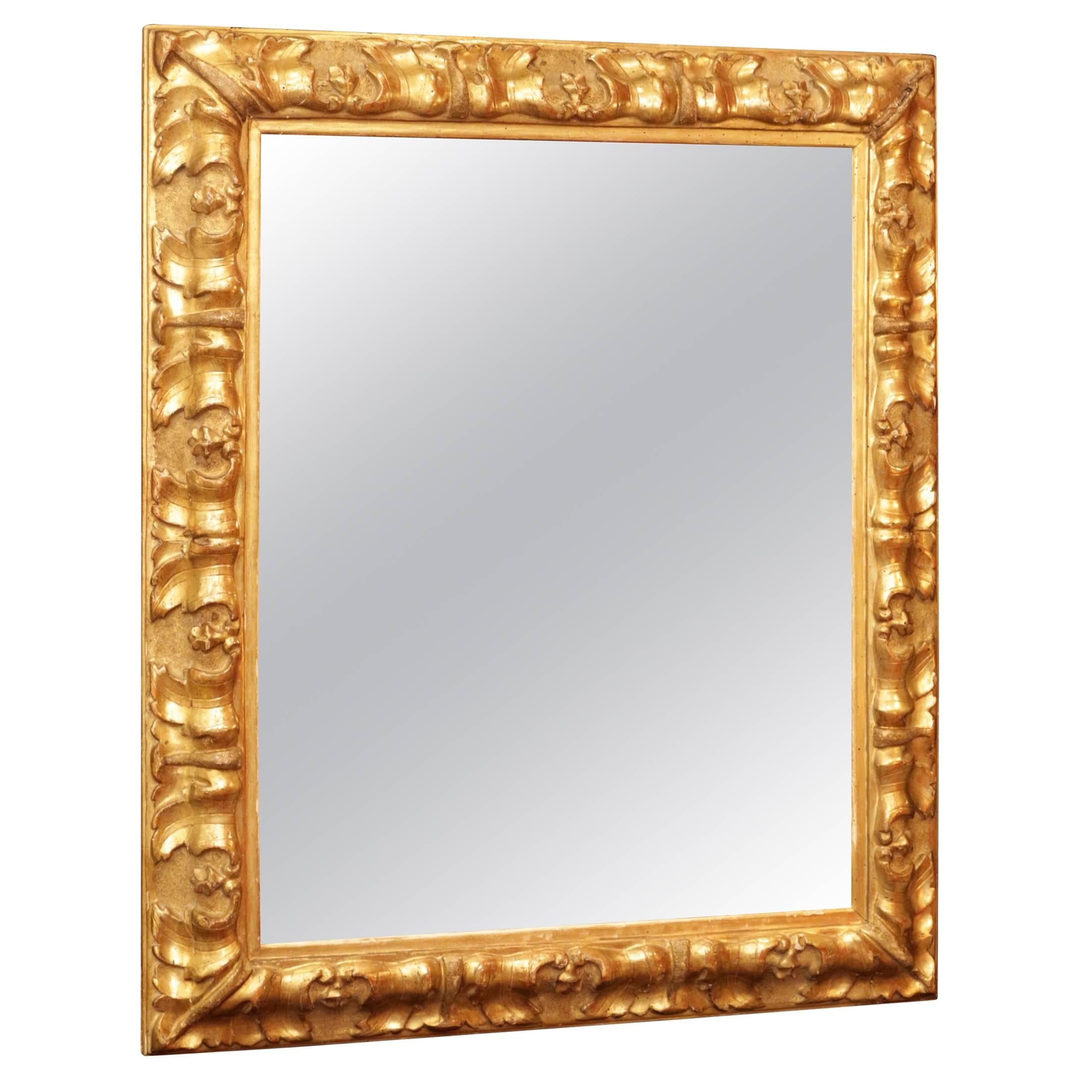 Mirror in Gilt Wood and Gesso from the 19th Century Period of Napoleon III