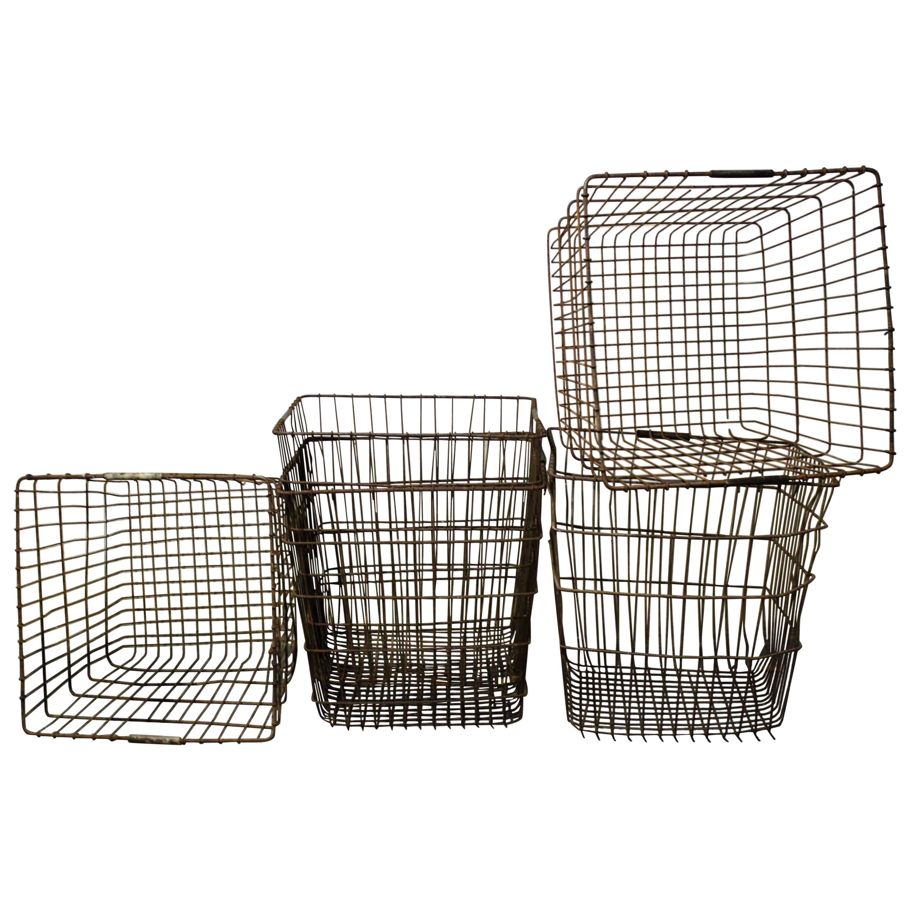 Vintage Wire Baskets, 1950s For Sale