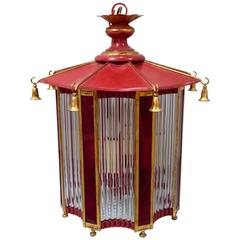 20th Century Chinoiserie Lantern with Bell Decoration