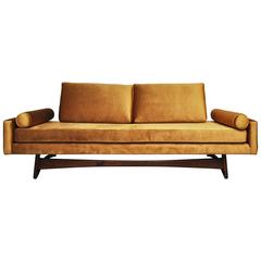 Adrian Pearsall Gondola Sofa in Gold Velvet