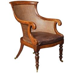 Mahagoni-Bergre-Sessel aus dem 19. Jahrhundert