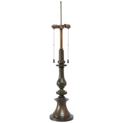 Oversized Stiffel Brass Table Lamp with Double Socket 11