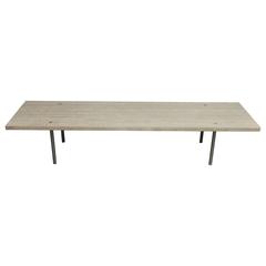 Katavolos, Littell and Kelly Travertine Coffee Table for Laverne