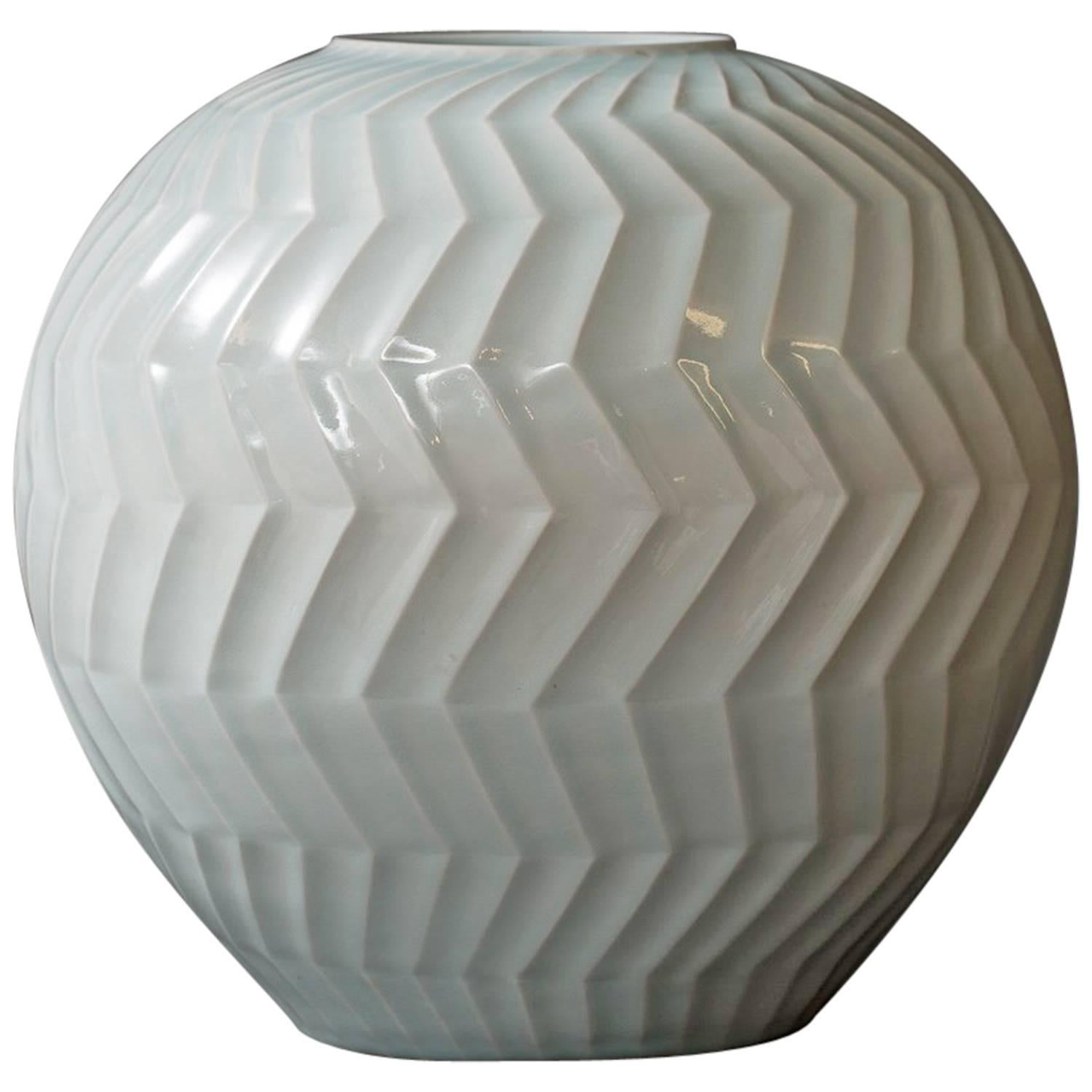 Large Celadon Ceramic Vase