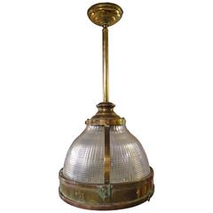 Industrial Turn of the Century Brass Lamp