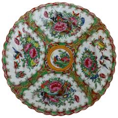 18th Century Chinese Export Rose Medallion Plate