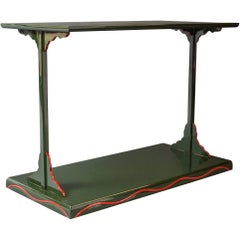 Vintage Green Lacquer Side Table