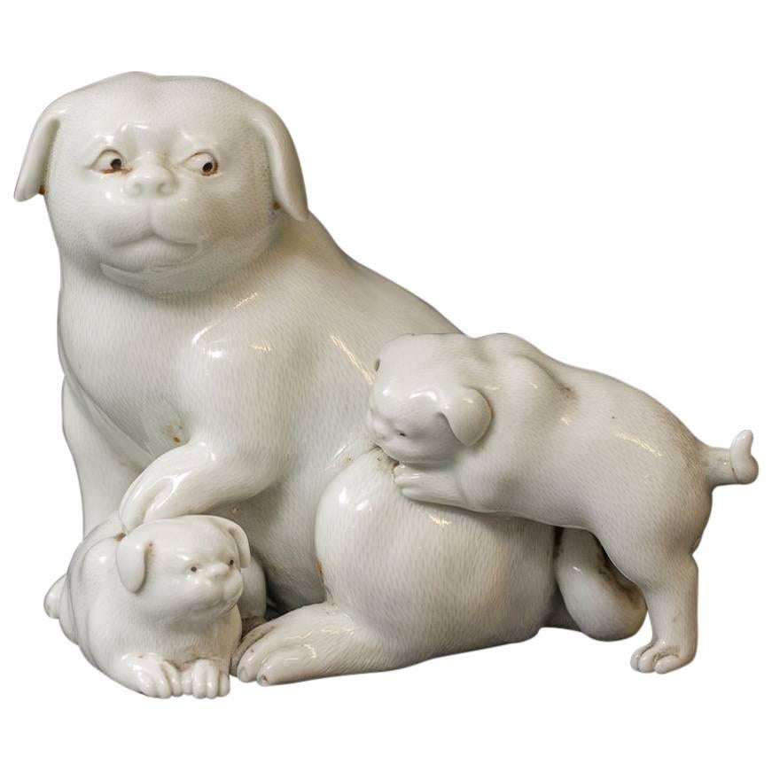Hirado-Ware Mother and Puppies For Sale