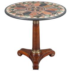 Marble Inlay Side Table