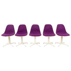 Set of Five Charles and Ray Eames La Fonda Chairs 12