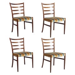 Vintage Set of Four Danish Hardwood Dining Chairs by Johannes Andersen